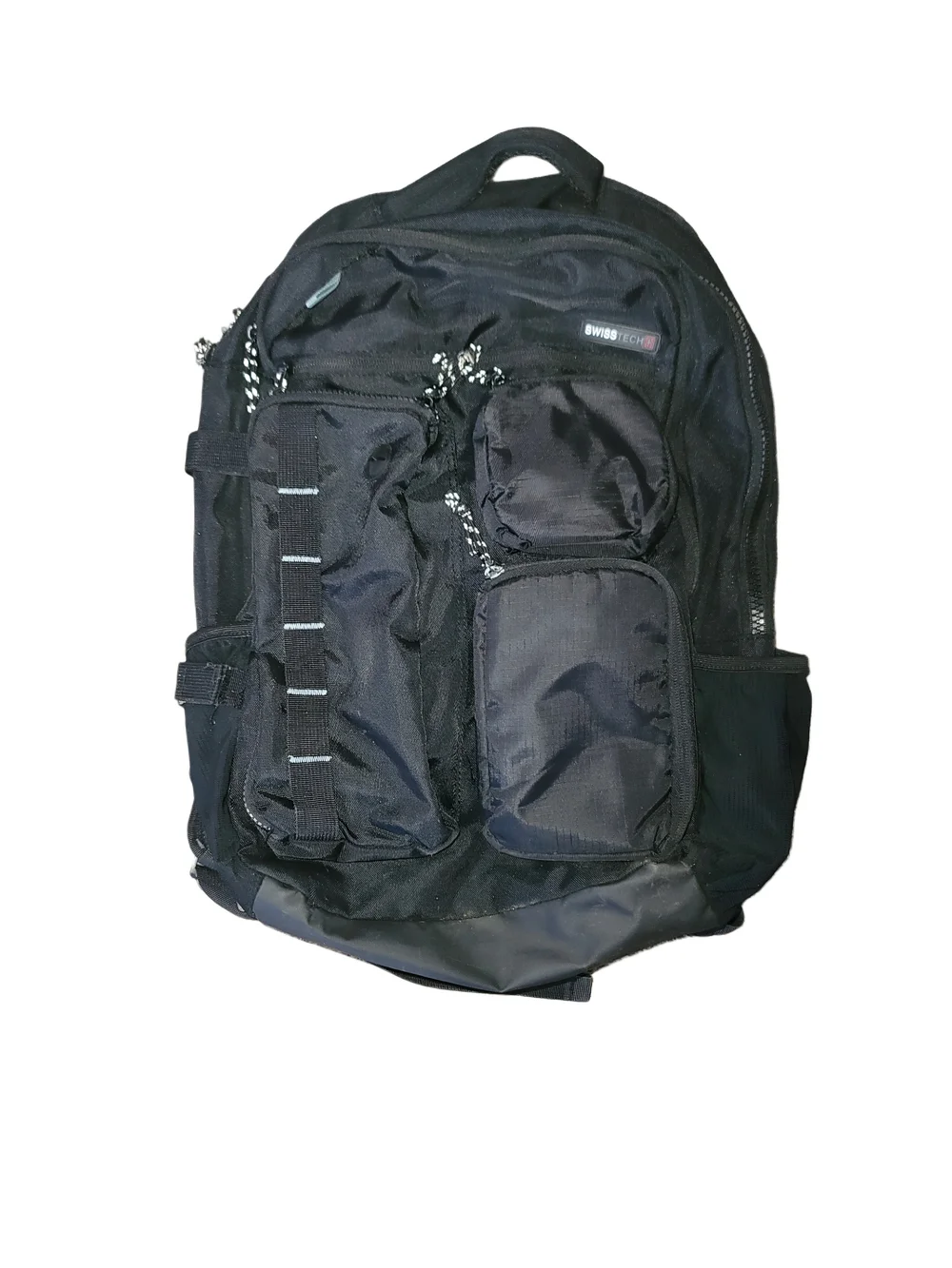 Swiss Tech Black Tactical-Style Men's Backpack